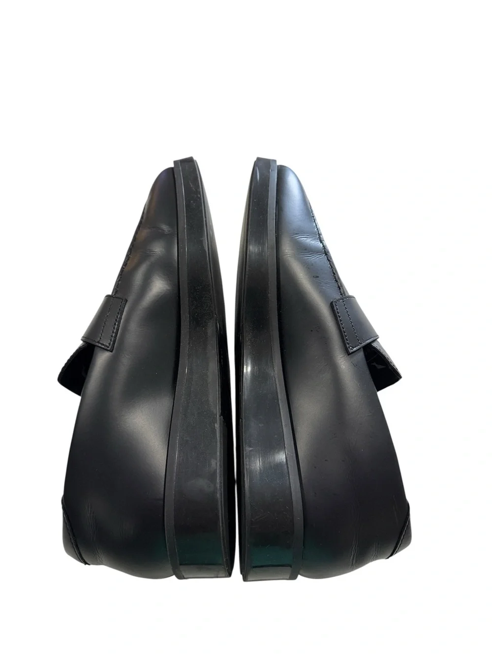 Wolf & Shepherd Black Leather Penny Loafers Slip On Shoes Men Size 9.5 M